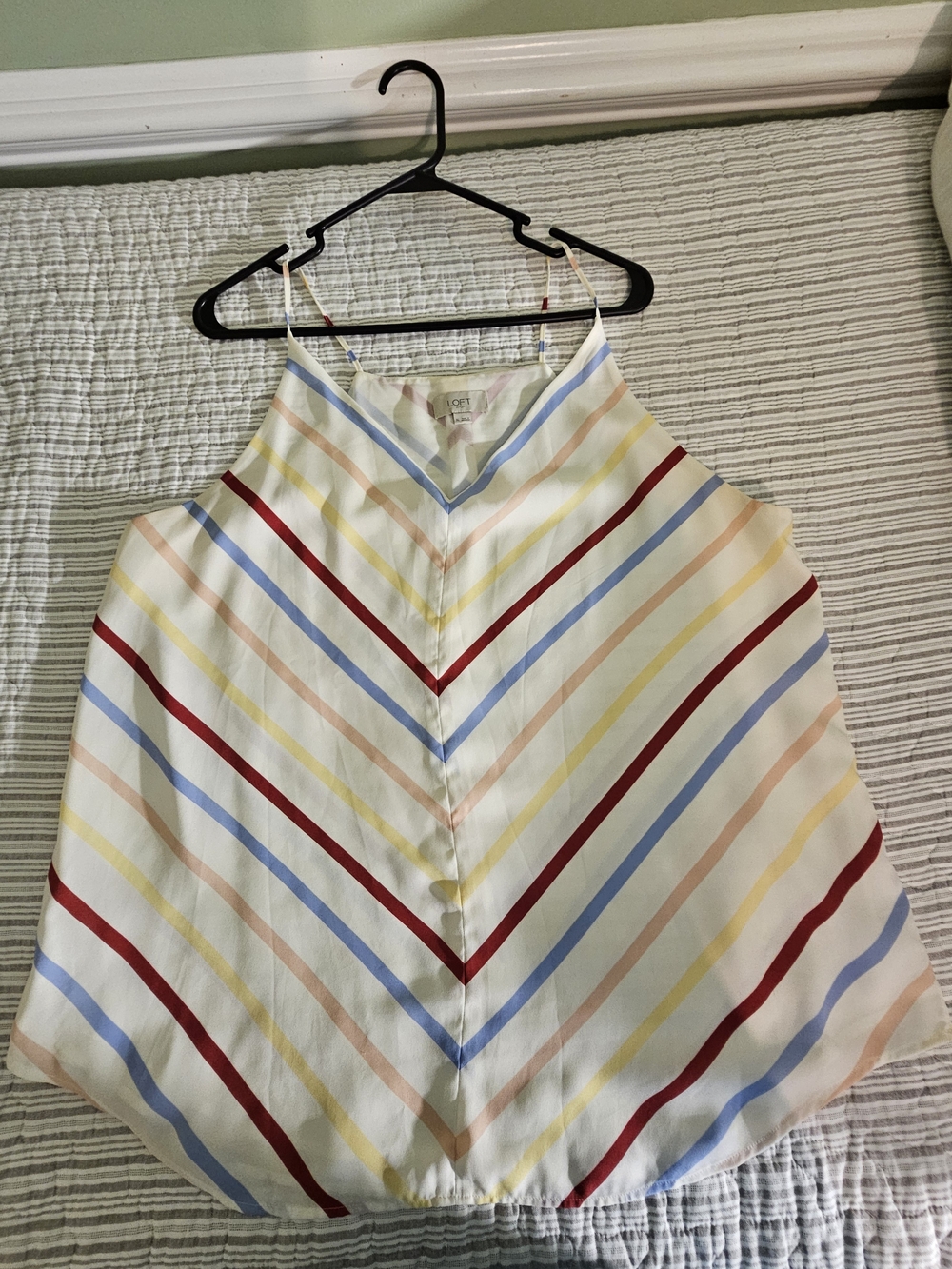 LOFT Striped V-Neck Camisole in Multi Colors